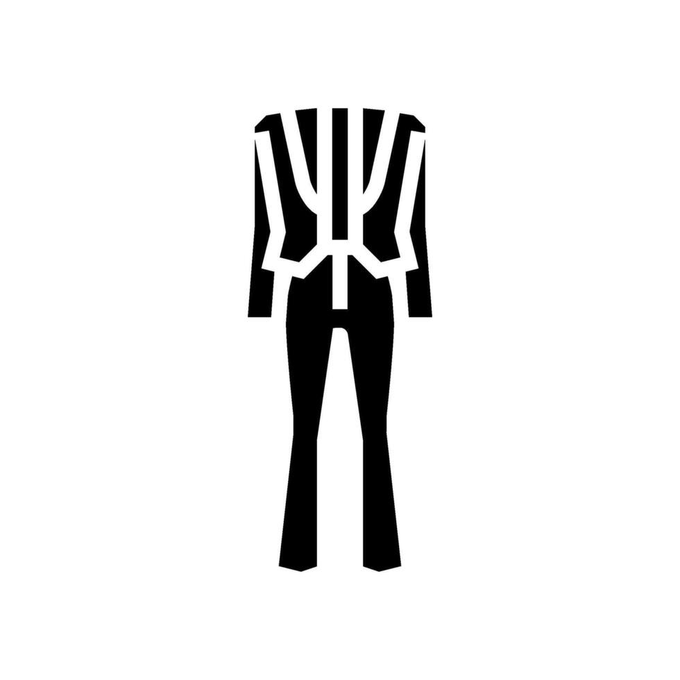 leather luxe suit stylish clothes glyph icon illustration vector