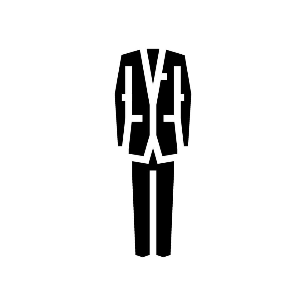 power dressing suit stylish clothes glyph icon illustration vector