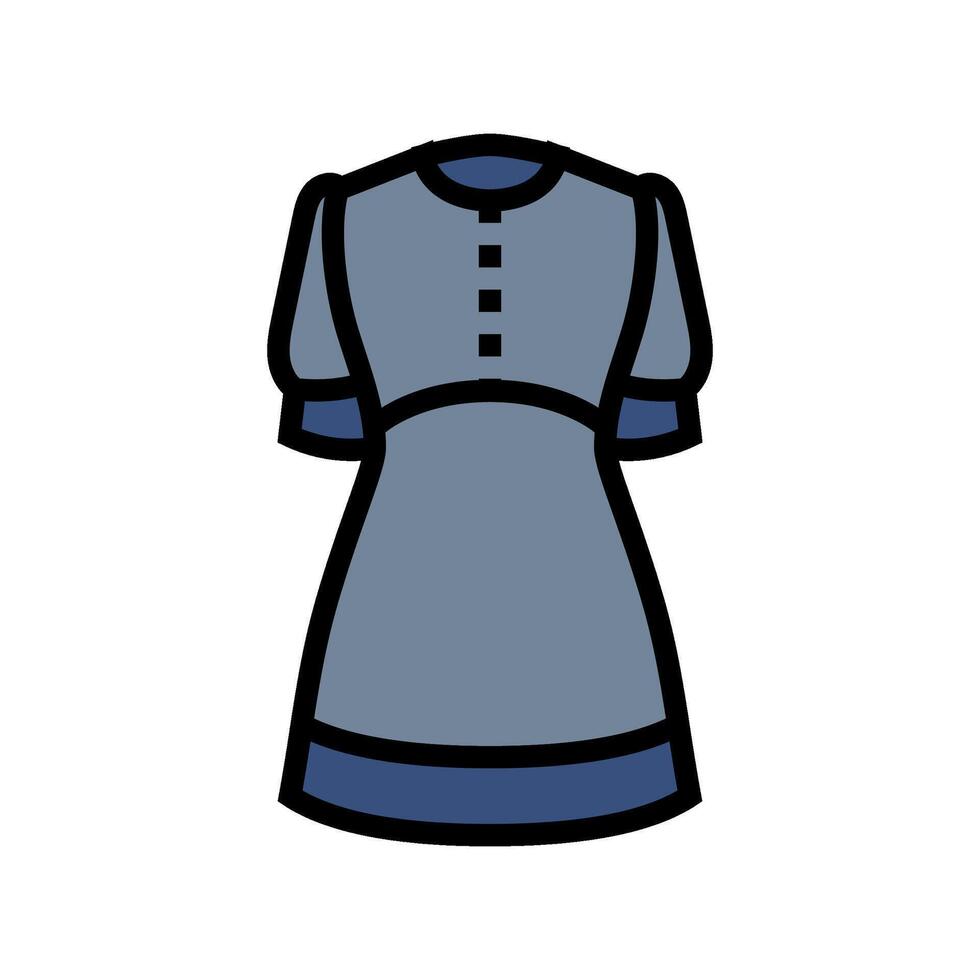 mod micro mini dress stylish clothes color icon illustration vector