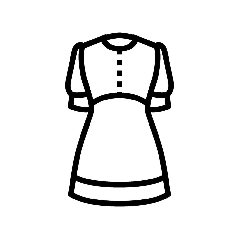 mod micro mini dress stylish clothes line icon illustration vector