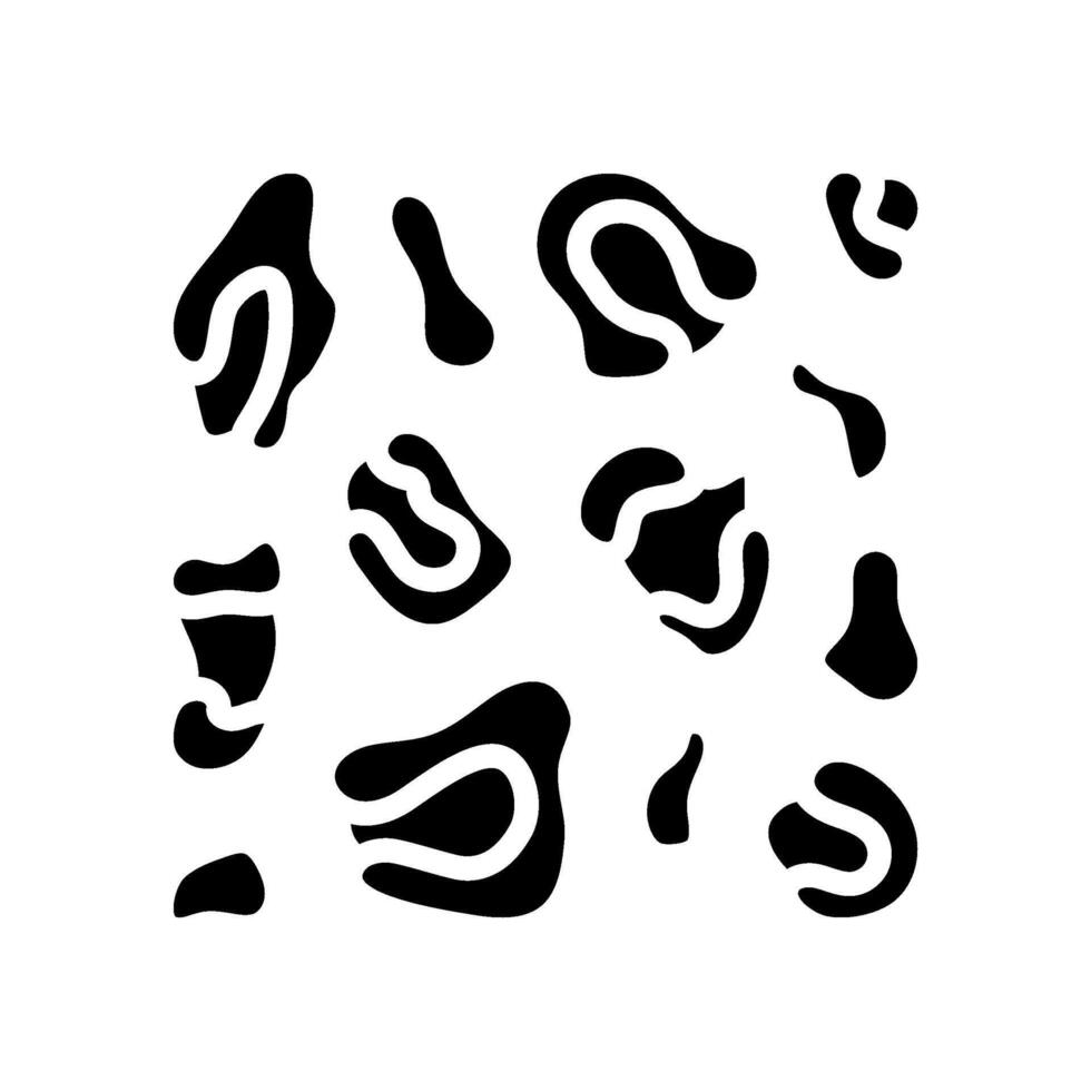 leopard print stylish clothes glyph icon illustration vector