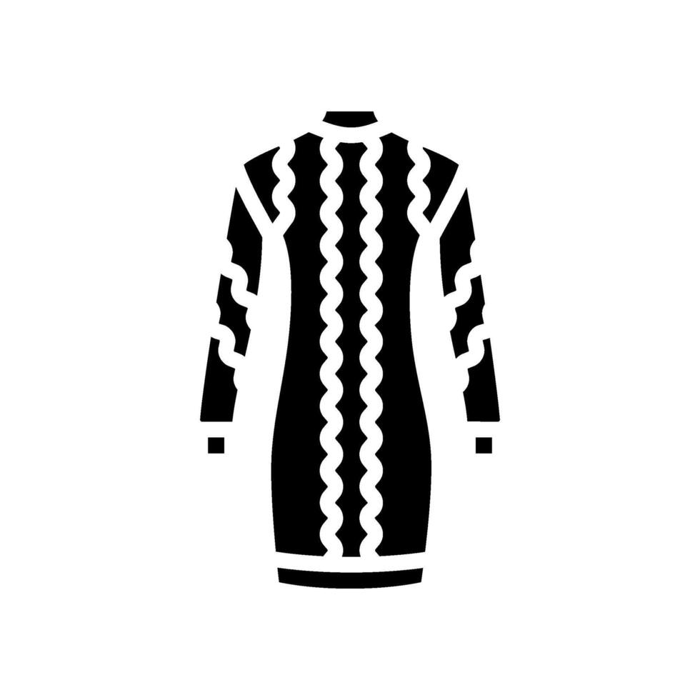 knit sweater dress stylish clothes glyph icon illustration vector