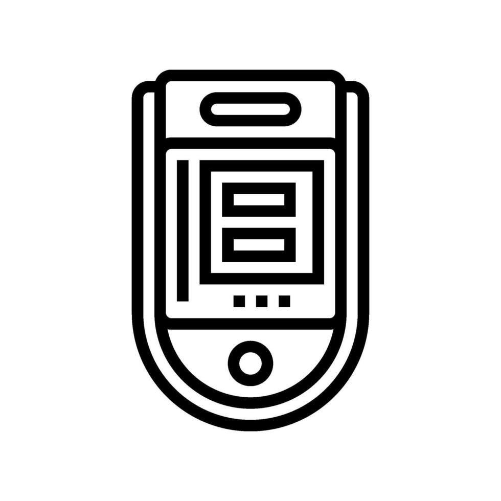 oxygen saturation display fitness technology line icon illustration vector