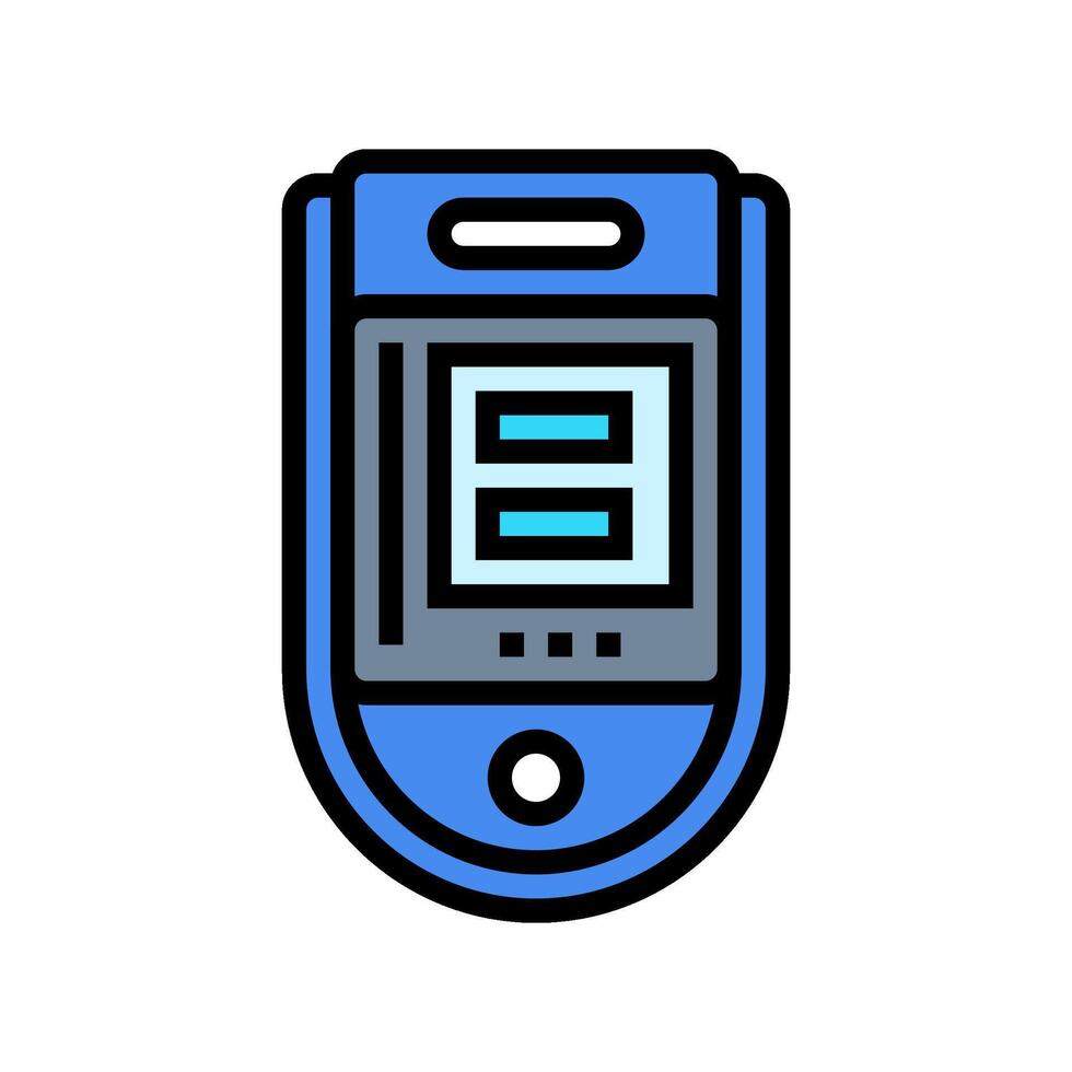 oxygen saturation display fitness technology color icon illustration vector