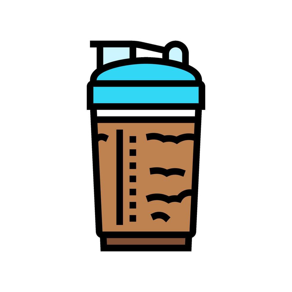 protein shake meal drink color icon illustration vector
