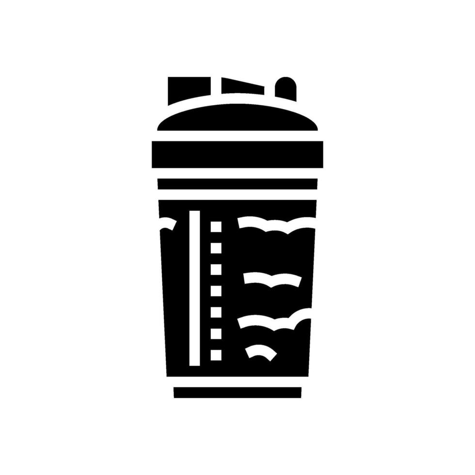 protein shake meal drink glyph icon illustration vector