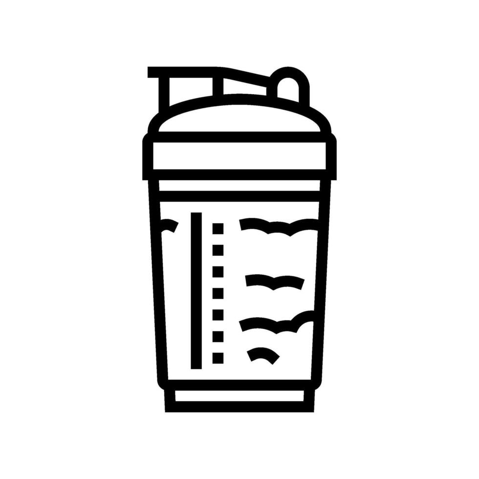 protein shake meal drink line icon illustration vector