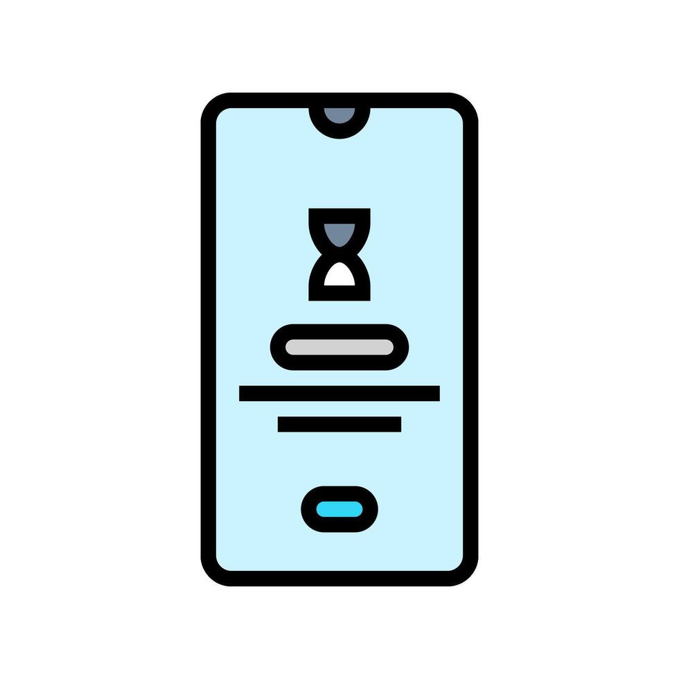 social media timer mindful tech color icon illustration vector