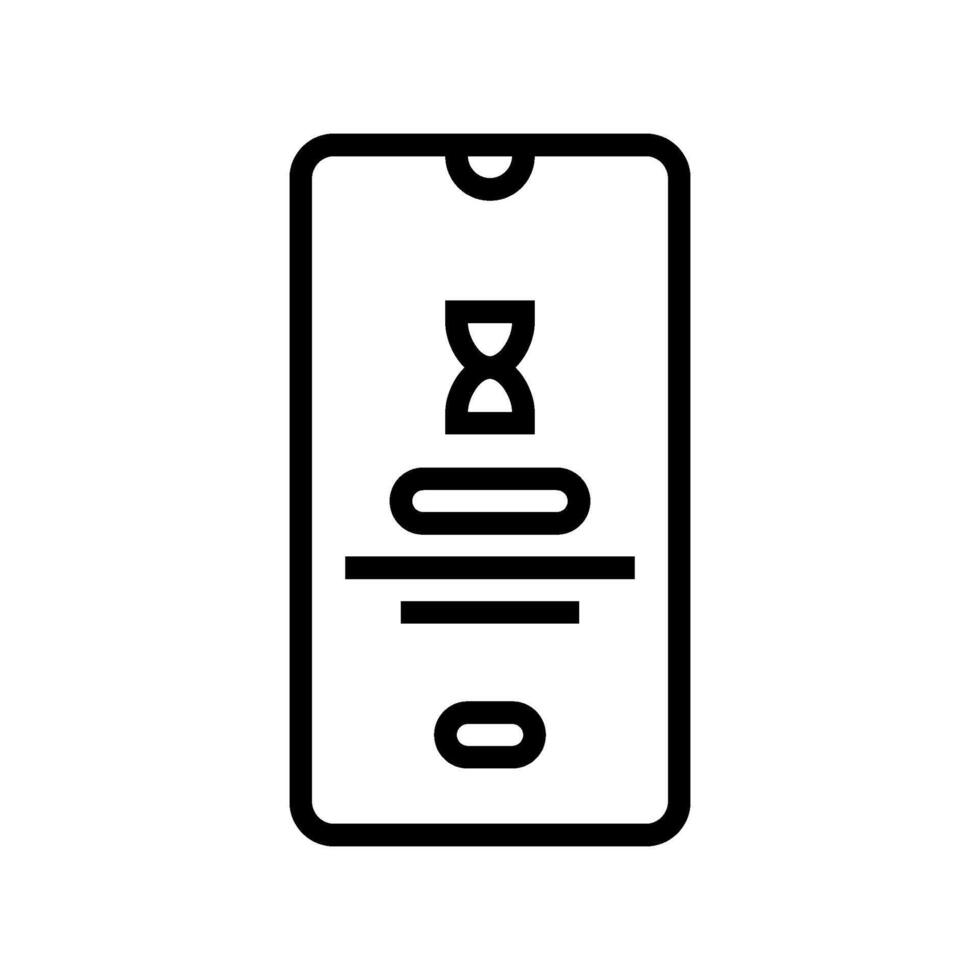 social media timer mindful tech line icon illustration vector