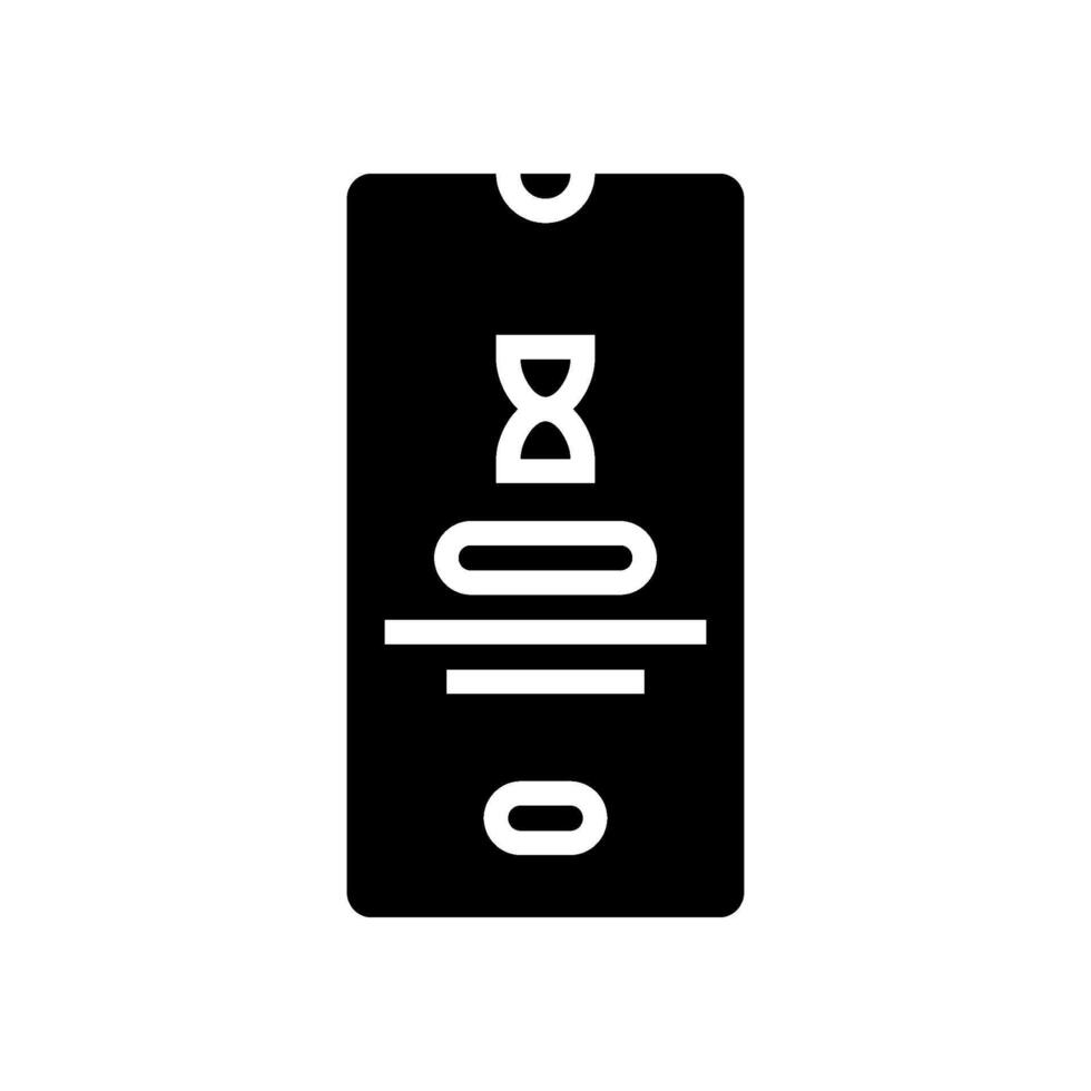 social media timer mindful tech glyph icon illustration vector