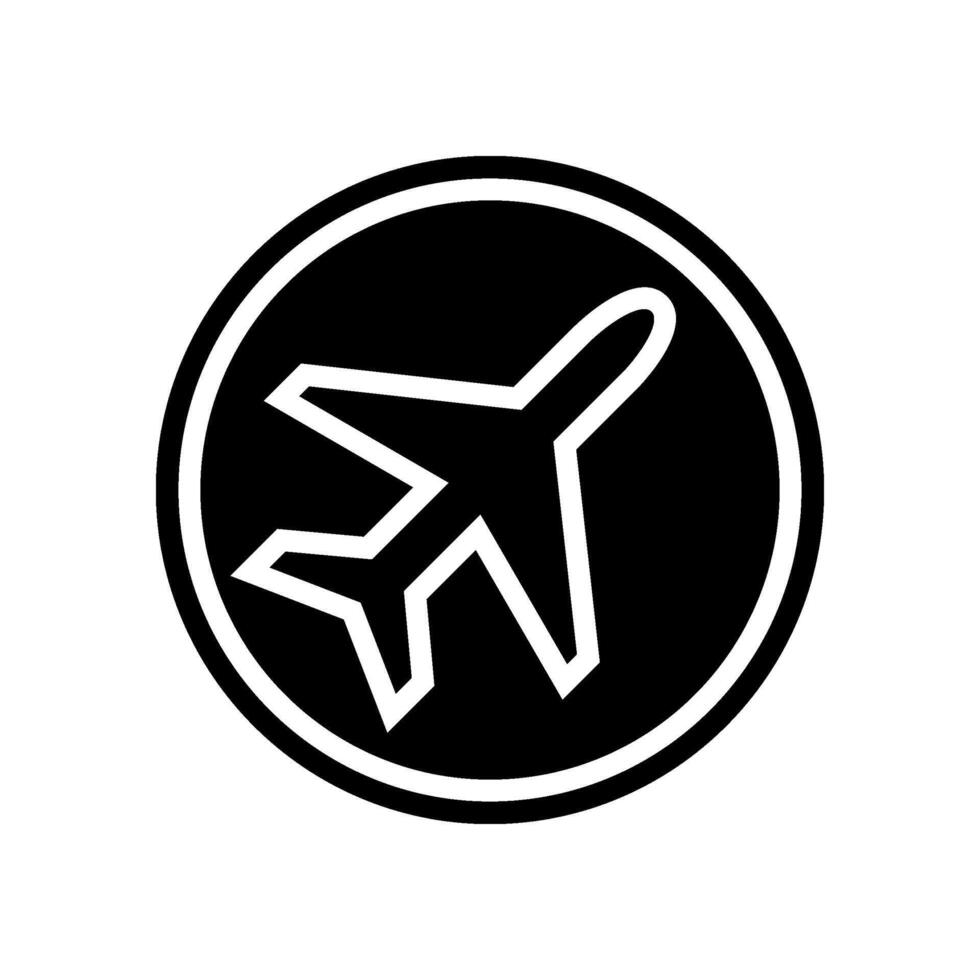 airplane mode tech engagement glyph icon illustration vector