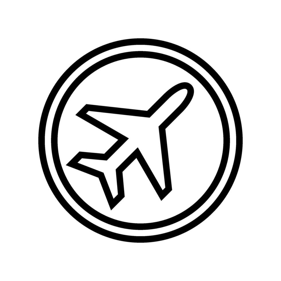 airplane mode tech engagement line icon illustration vector