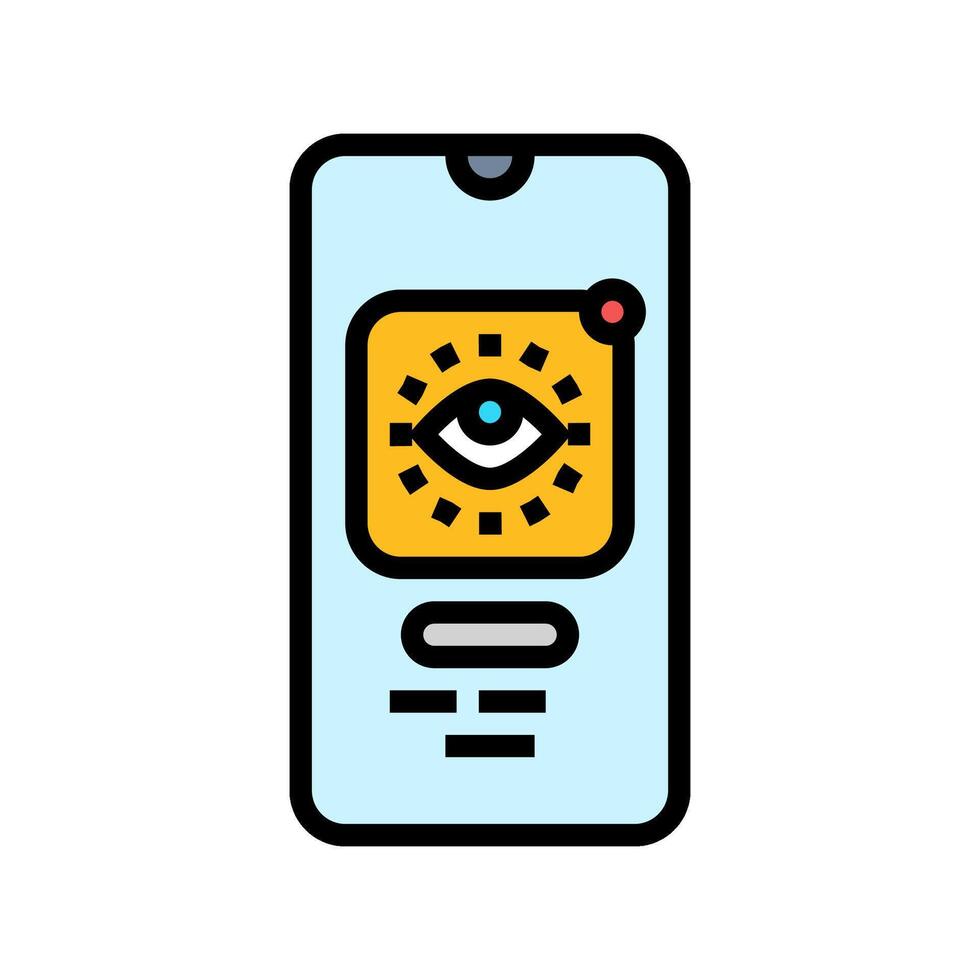 app digital mindfulness tech engagement color icon illustration vector