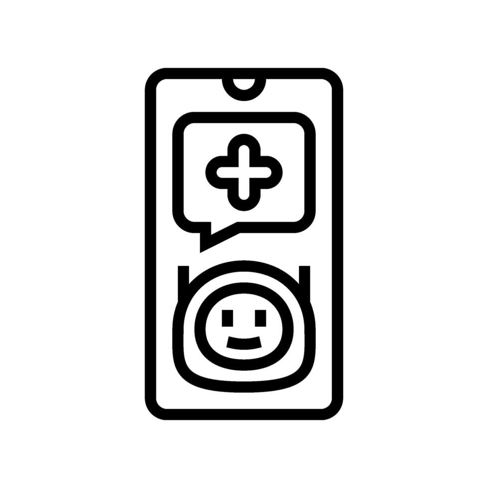 ai powered health assistant personalized line icon illustration vector