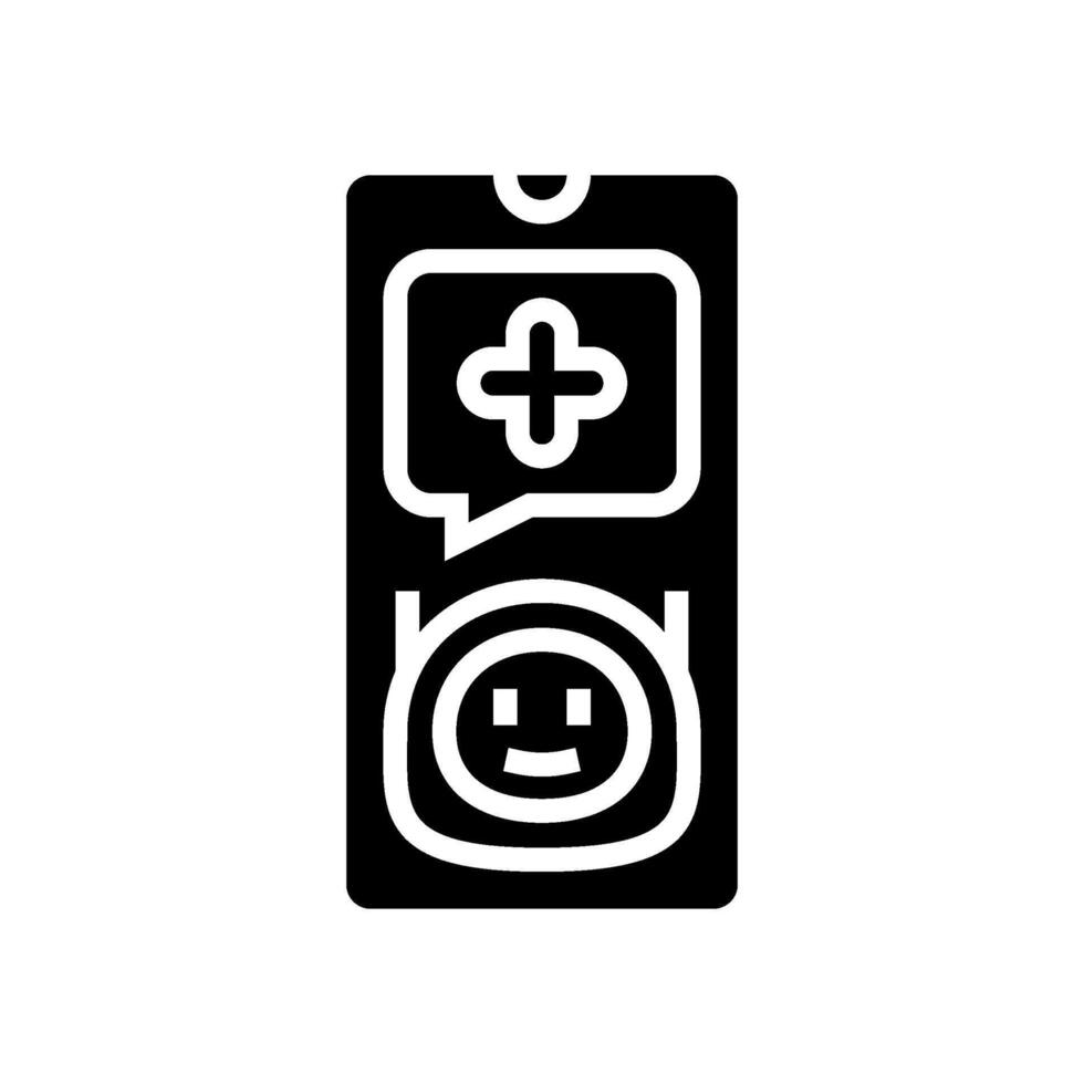 ai powered health assistant personalized glyph icon illustration vector