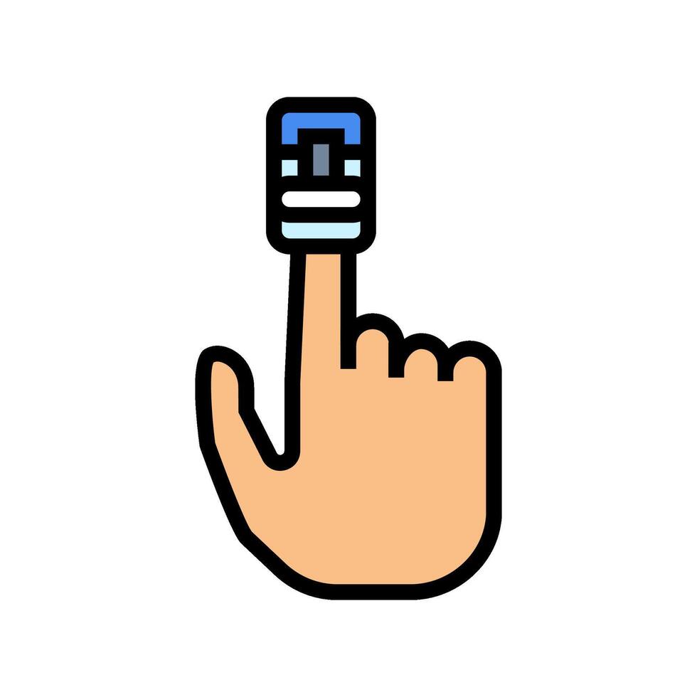 smart blood oxygen monitor health tech color icon illustration vector