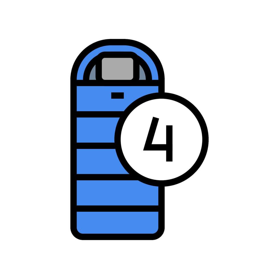 four season sleeping bag color icon illustration vector