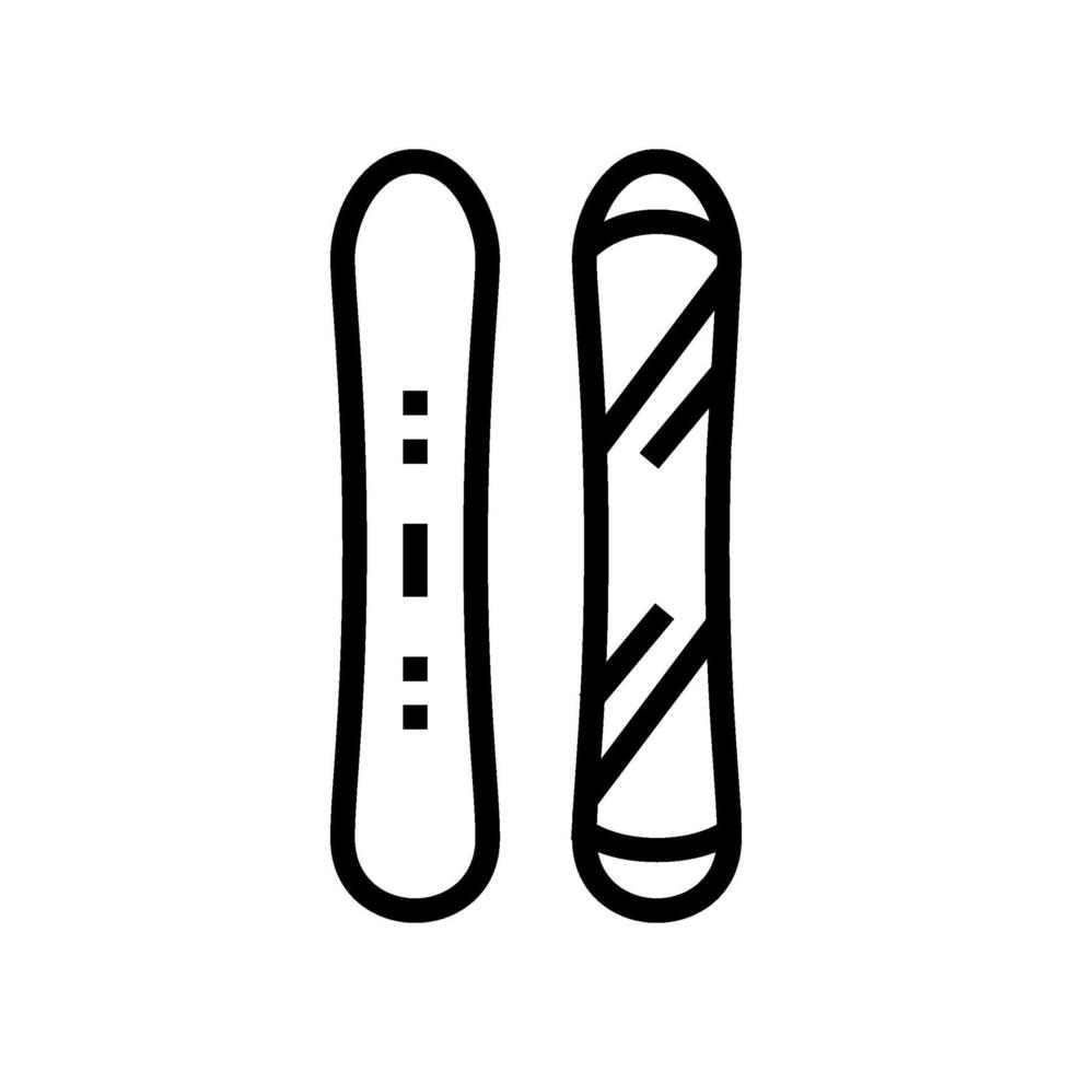 mountain snowboard line icon illustration vector