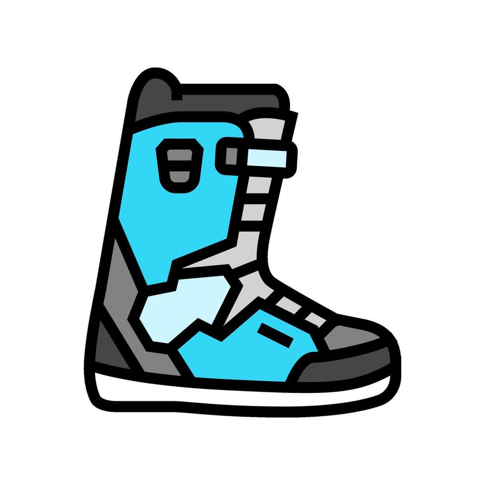 boots snowboard color icon illustration vector