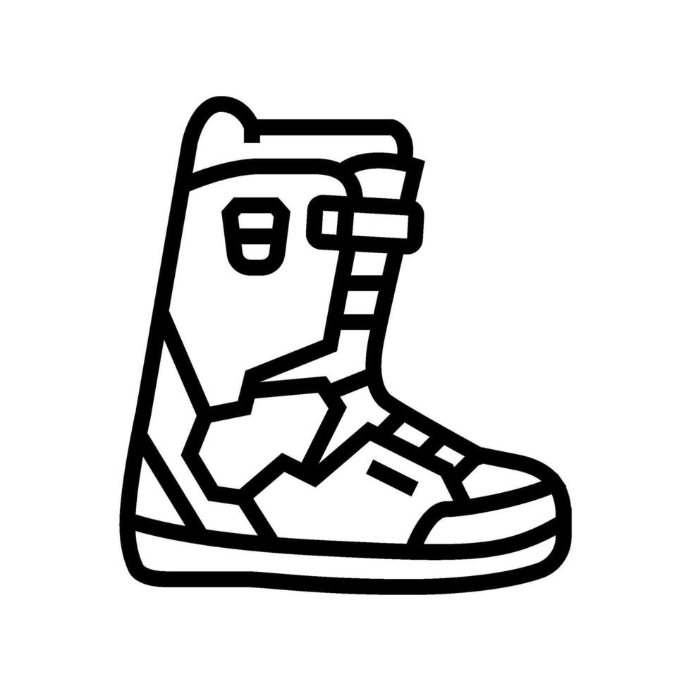 boots snowboard line icon illustration vector