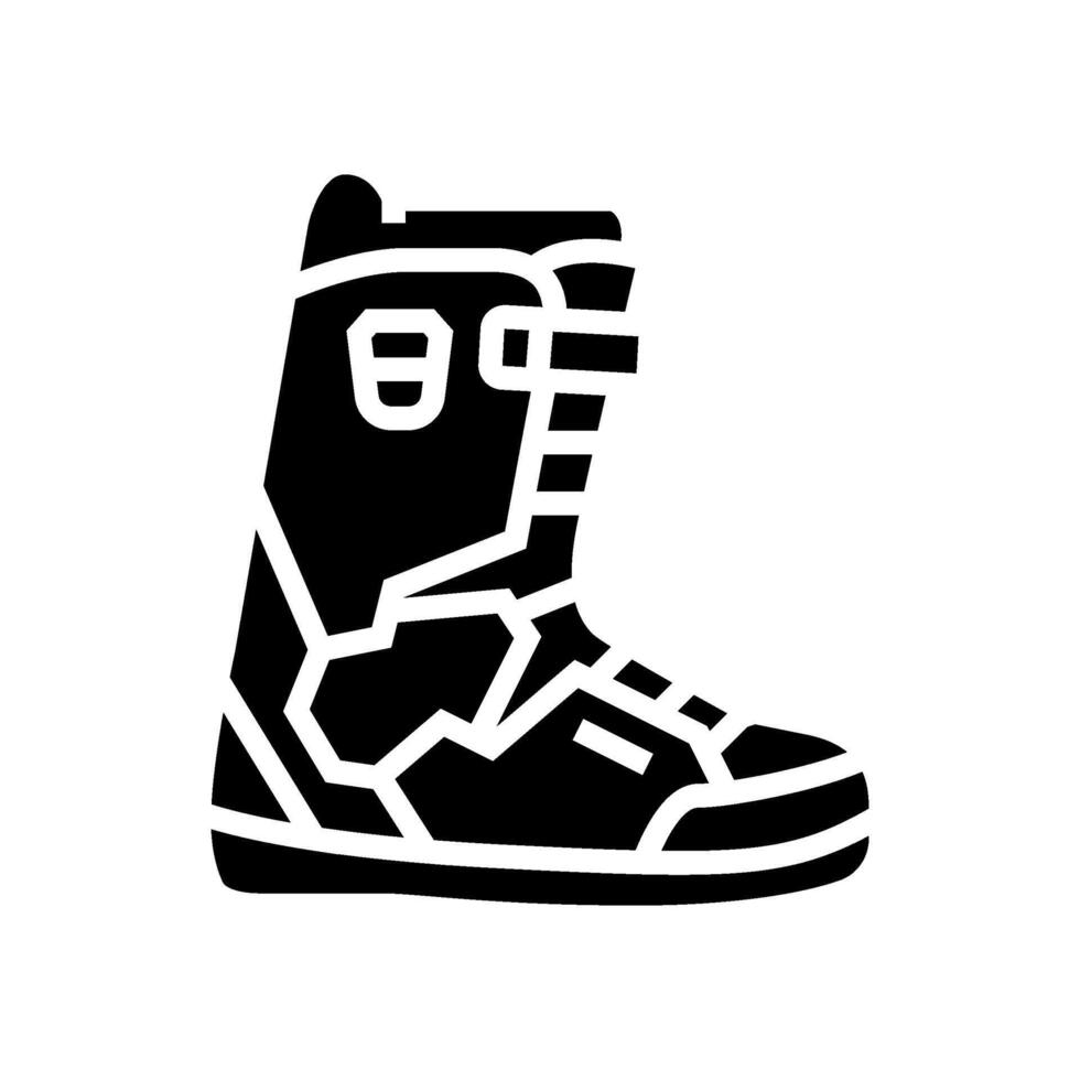 boots snowboard glyph icon illustration vector