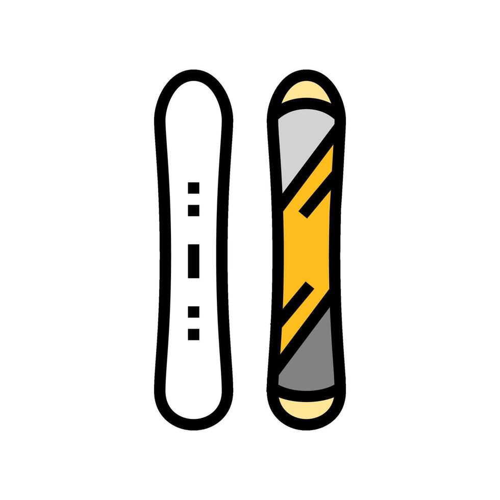 mountain snowboard color icon illustration vector