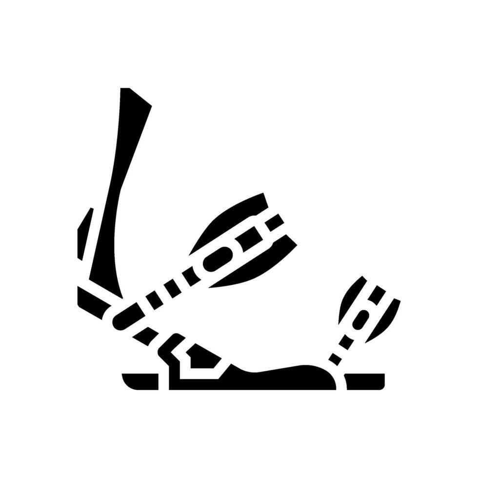 bindings snowboard glyph icon illustration vector
