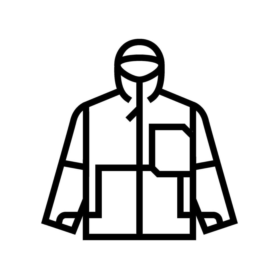 jacket snowboard line icon illustration vector