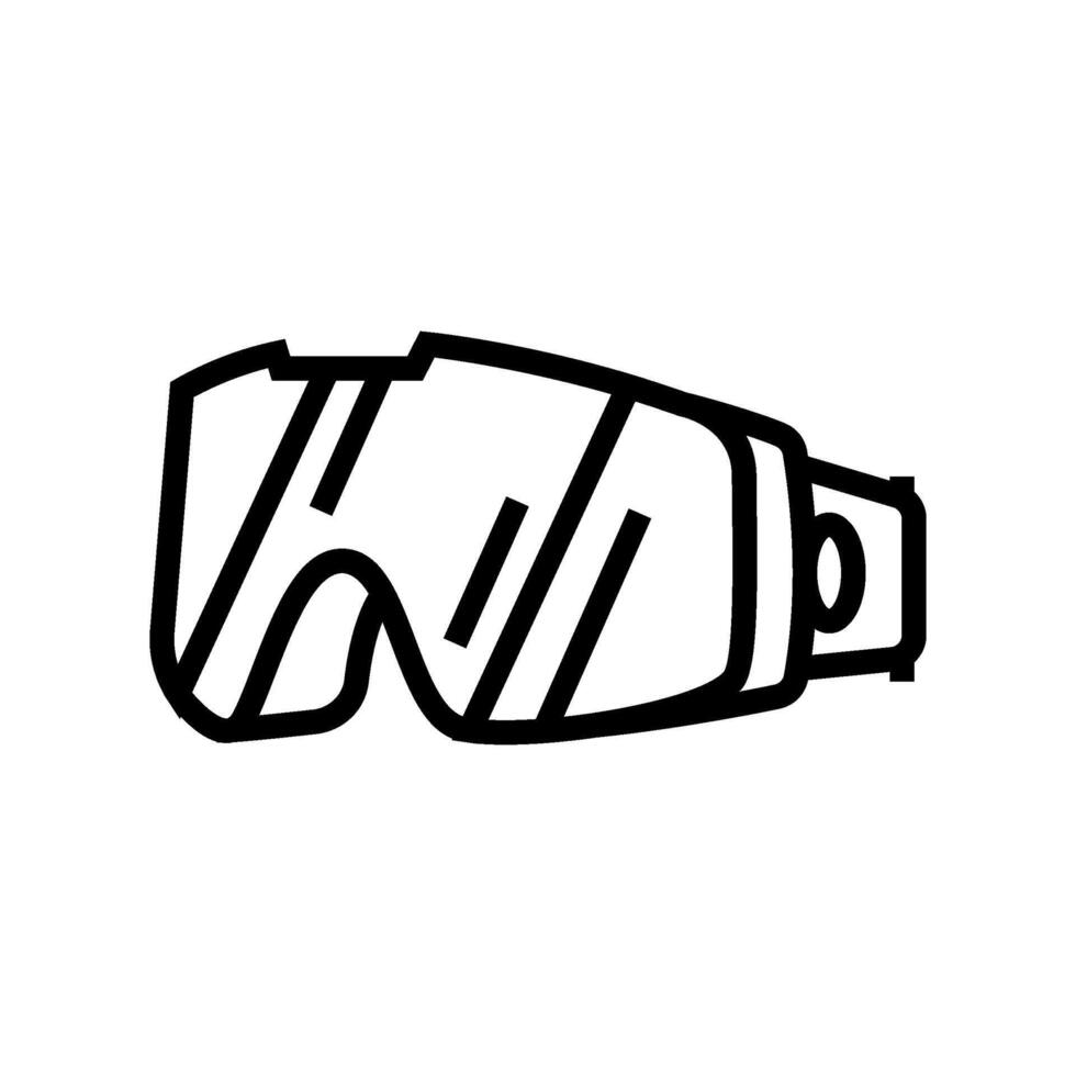 goggles snowboard line icon illustration vector