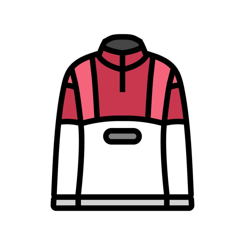 mid layer fleece insulated color icon illustration vector