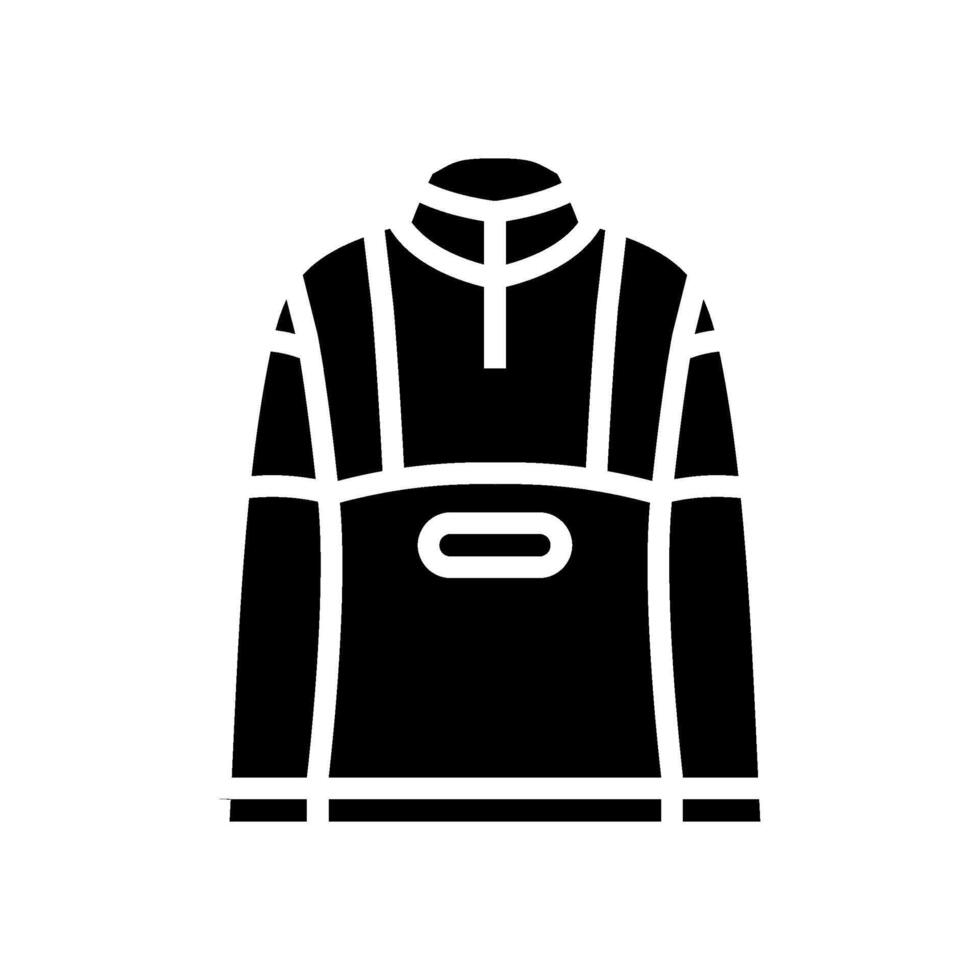 mid layer fleece insulated glyph icon illustration vector