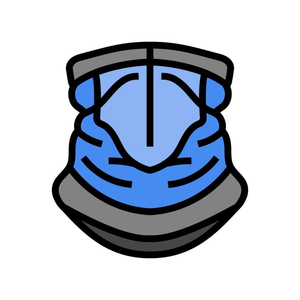neck gaiter balaclava snowboard color icon illustration vector