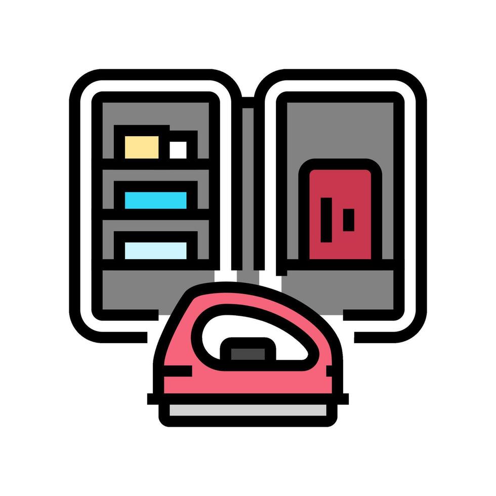 waxing kit snowboard color icon illustration vector