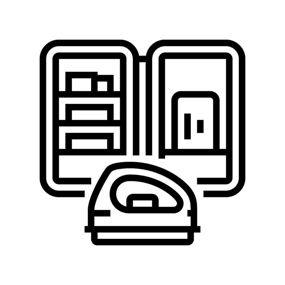 waxing kit snowboard line icon illustration vector