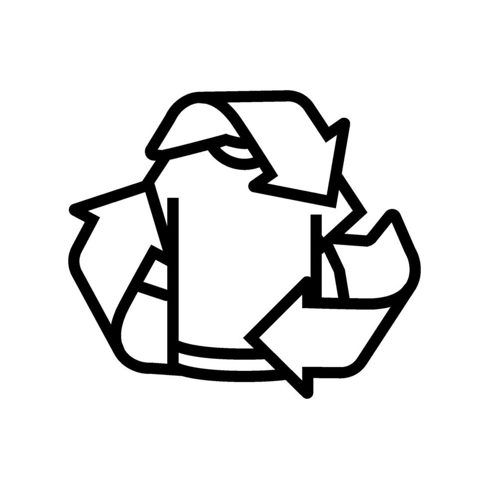recycle clothing thrift driven fashion line icon illustration vector