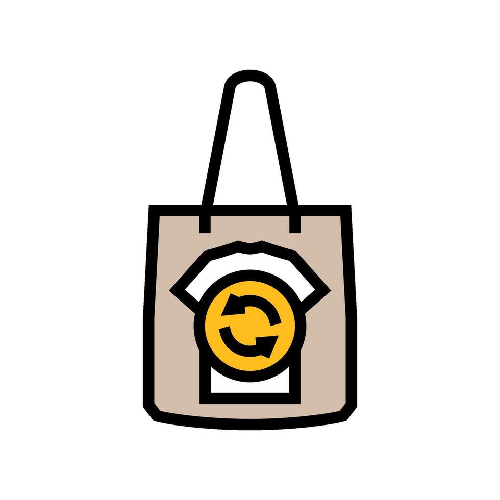 thrift shop bag driven fashion color icon illustration vector