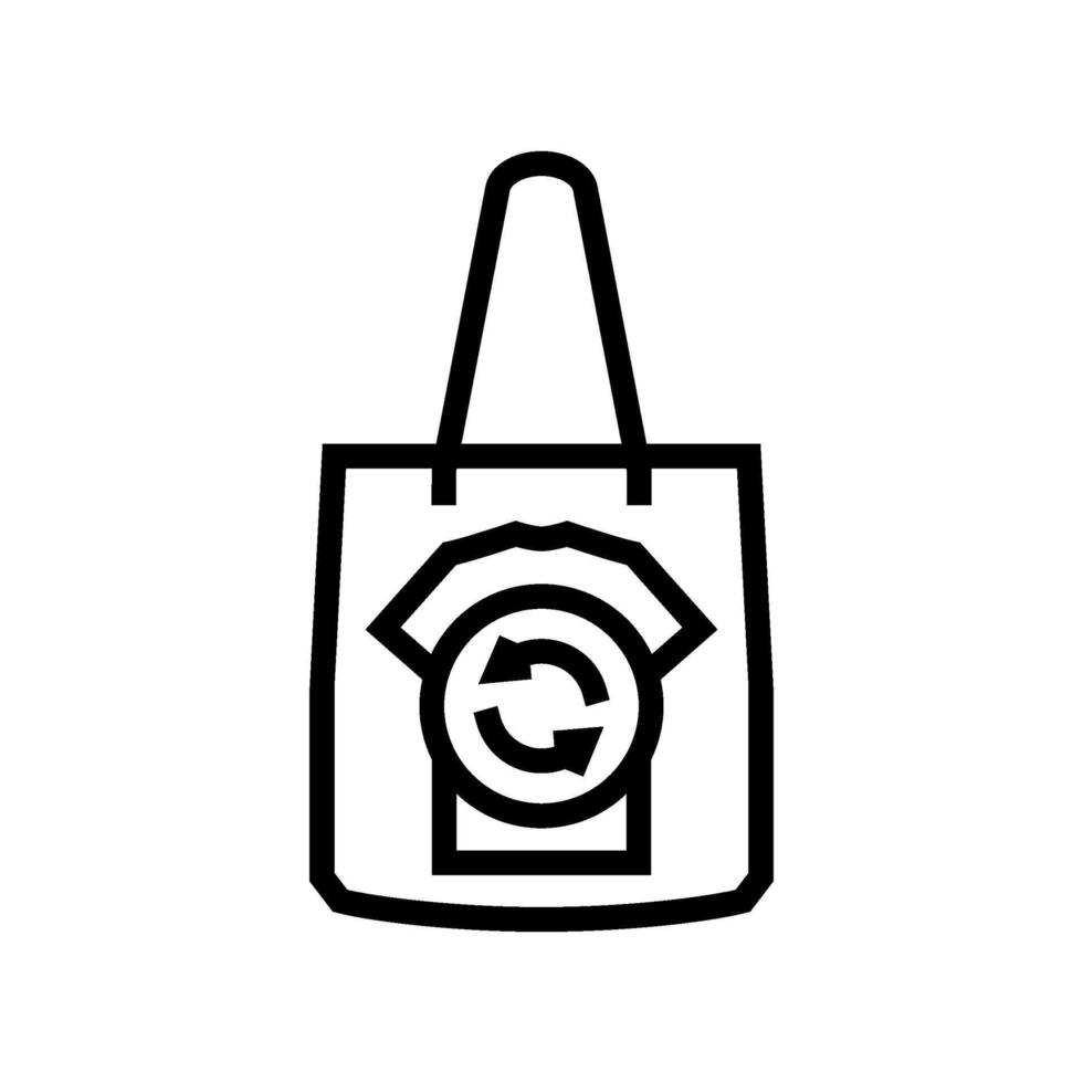 thrift shop bag driven fashion line icon illustration vector
