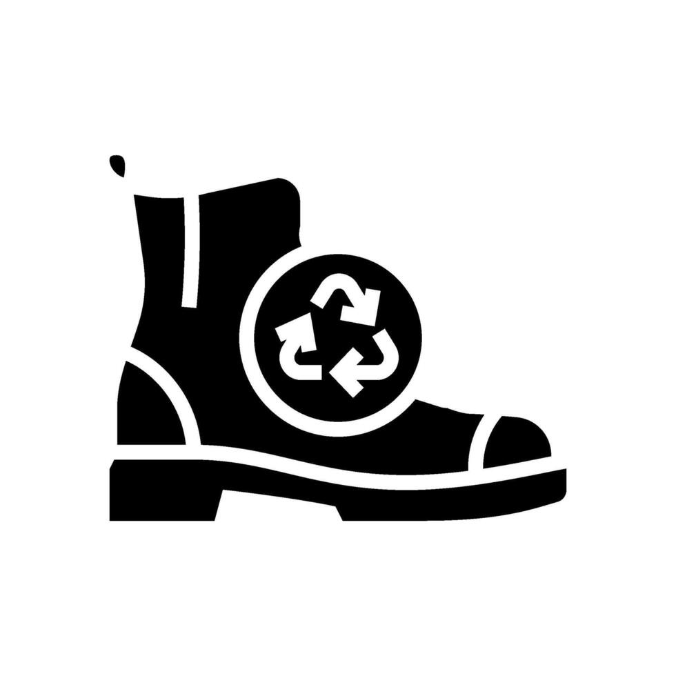 shoes recycle thrift driven fashion glyph icon illustration vector