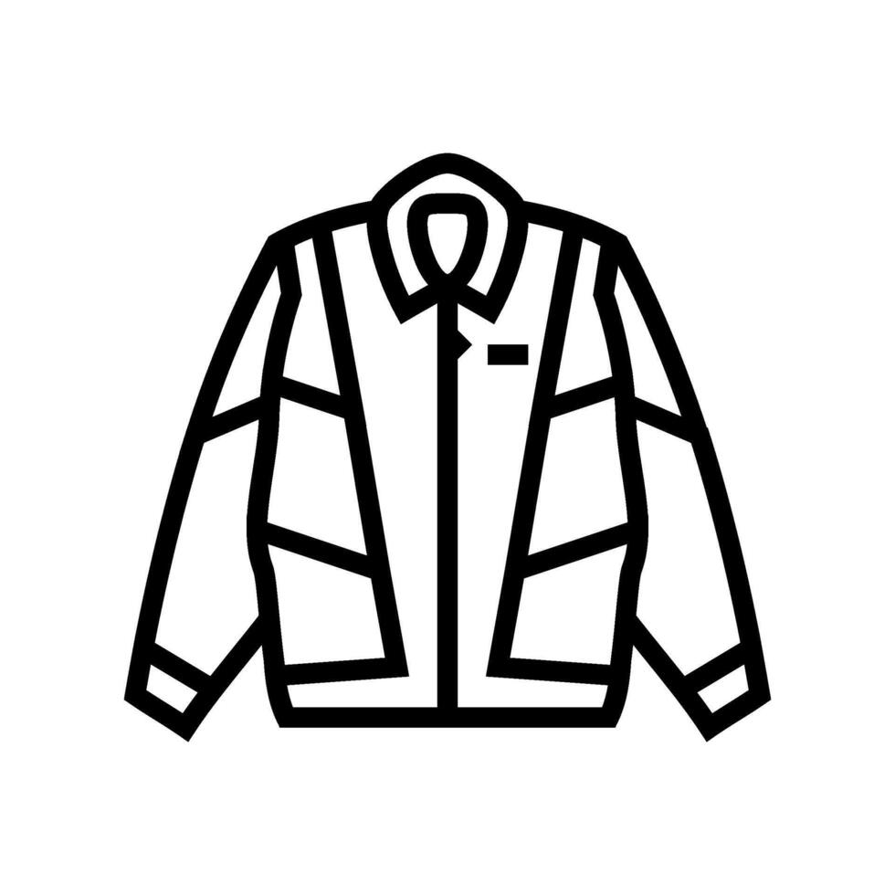 thrifted jacket thrift driven fashion line icon illustration vector