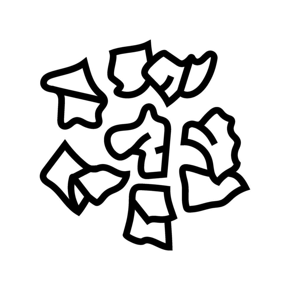 fabric scrap thrift driven fashion line icon illustration vector