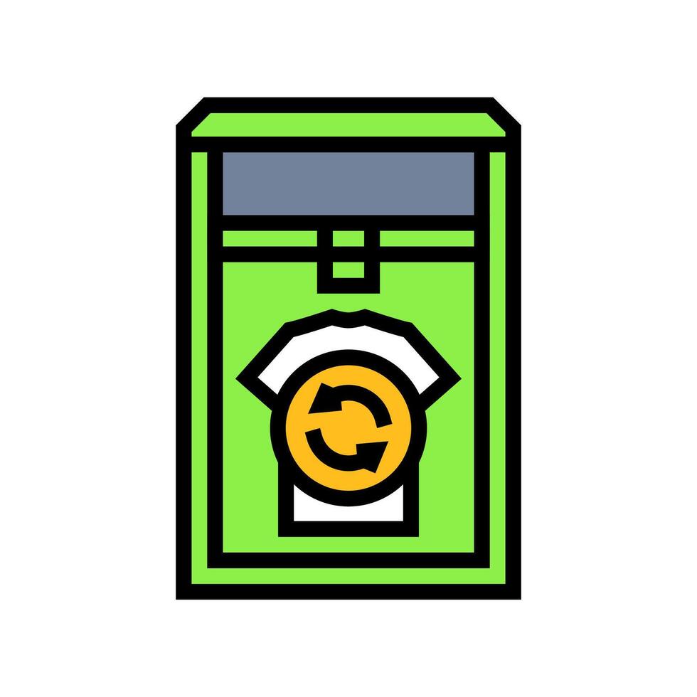 clothing donation bin thrift driven fashion color icon illustration vector