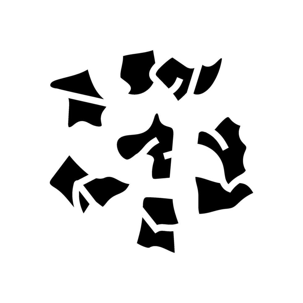 fabric scrap thrift driven fashion glyph icon illustration vector