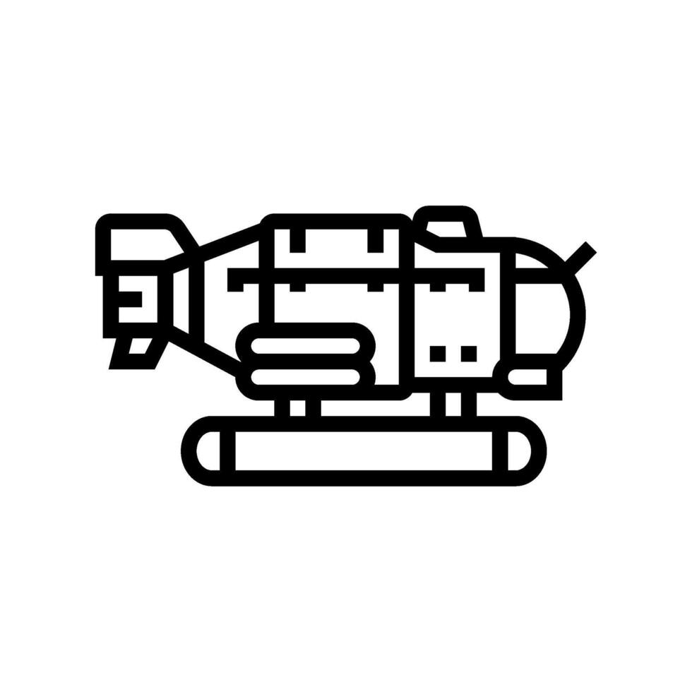 submersible world ocean line icon illustration vector