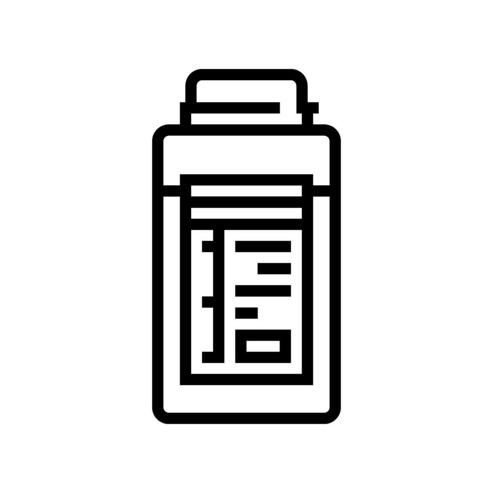 water sampling bottle world ocean line icon illustration vector
