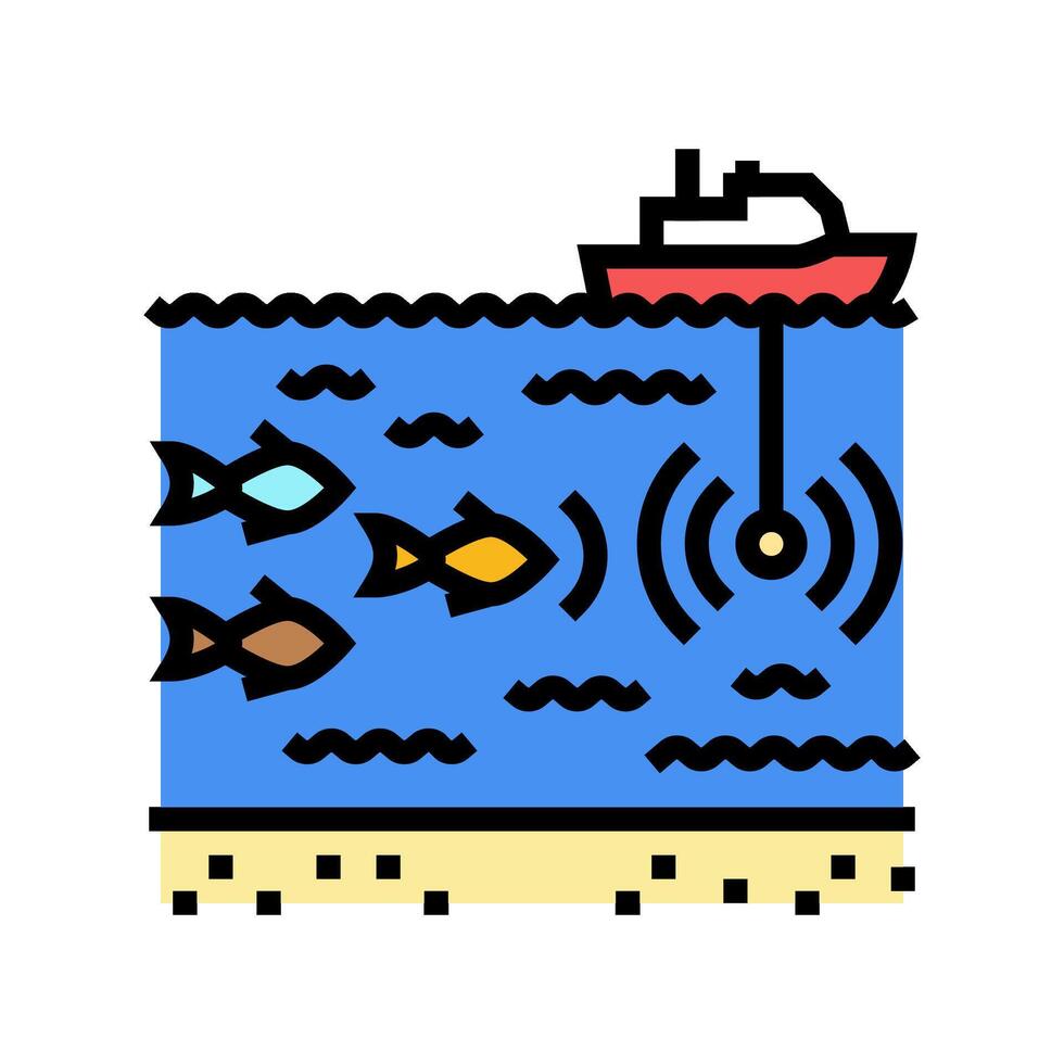 hydrophone world ocean color icon illustration vector