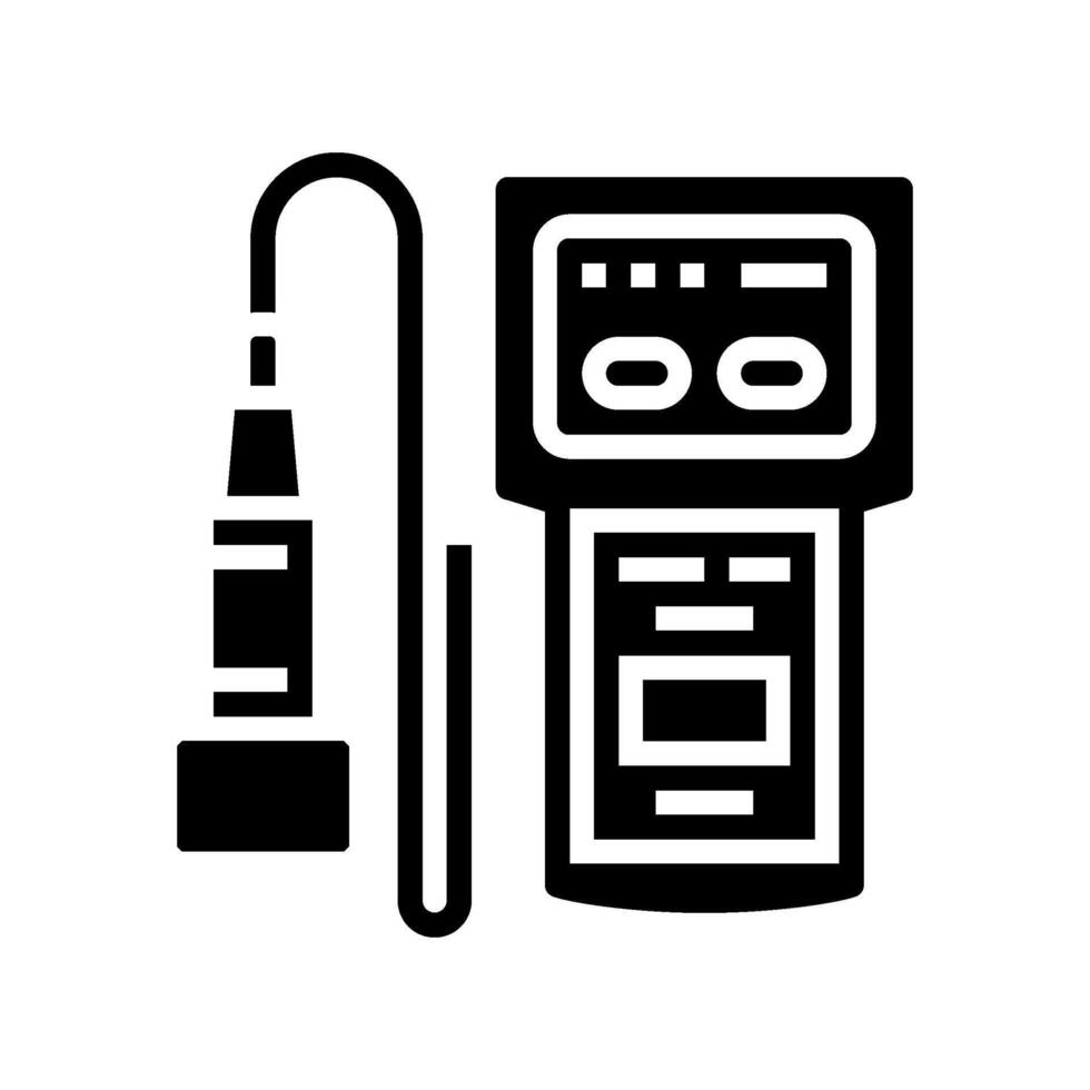 depth gauge world ocean glyph icon illustration vector