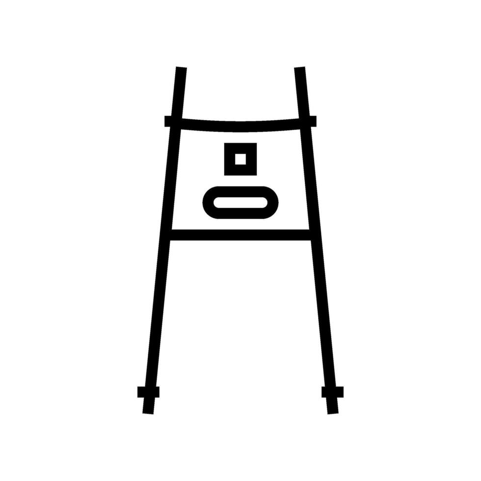 slalom gate mountain skiing line icon illustration vector