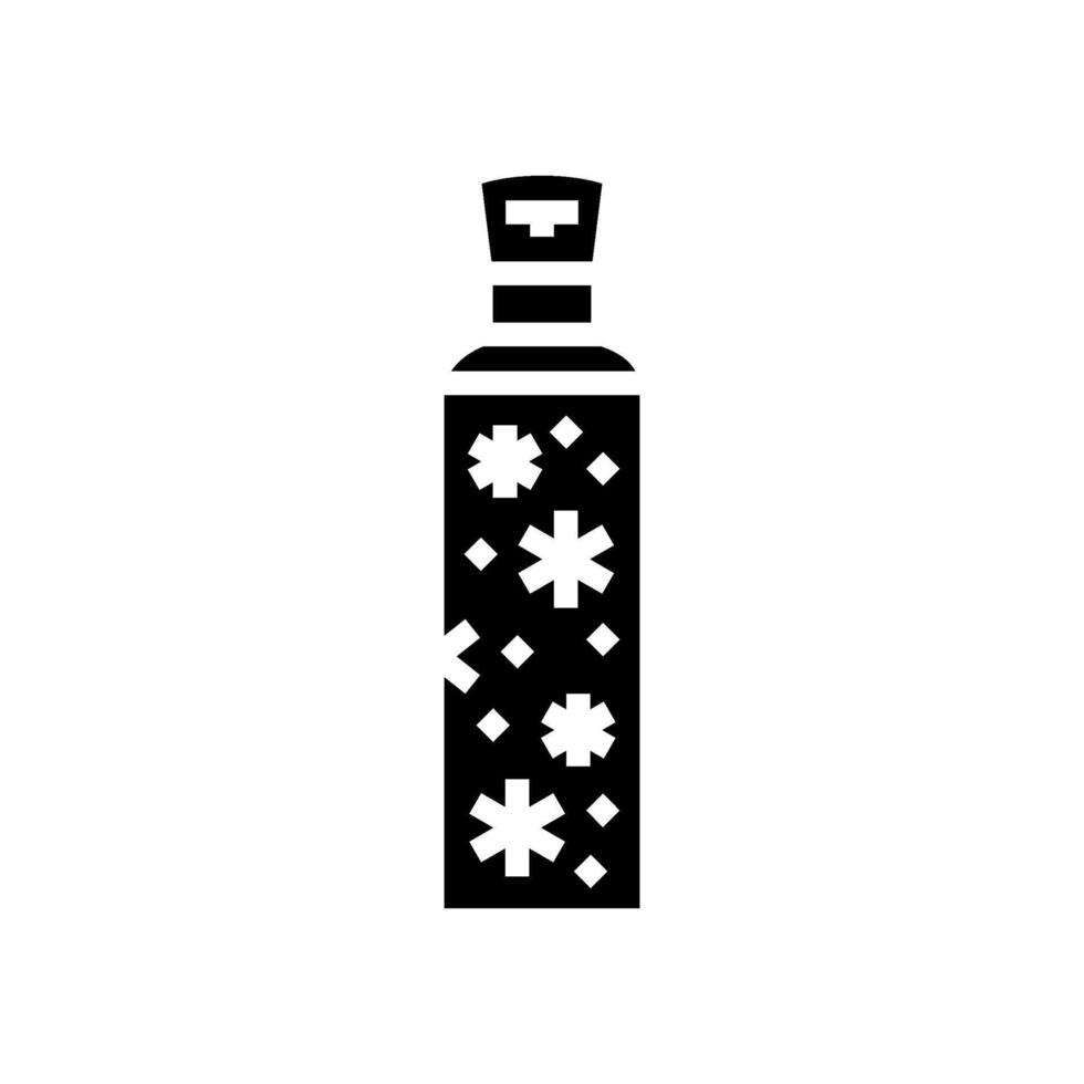 thermos flask snowflakes mountain skiing glyph icon illustration vector