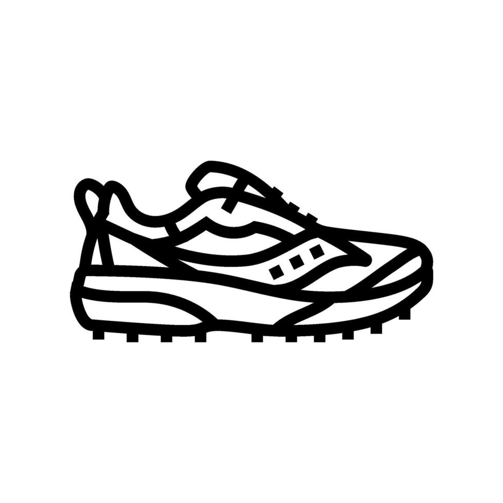 trail running shoes footwear tourism line icon illustration vector