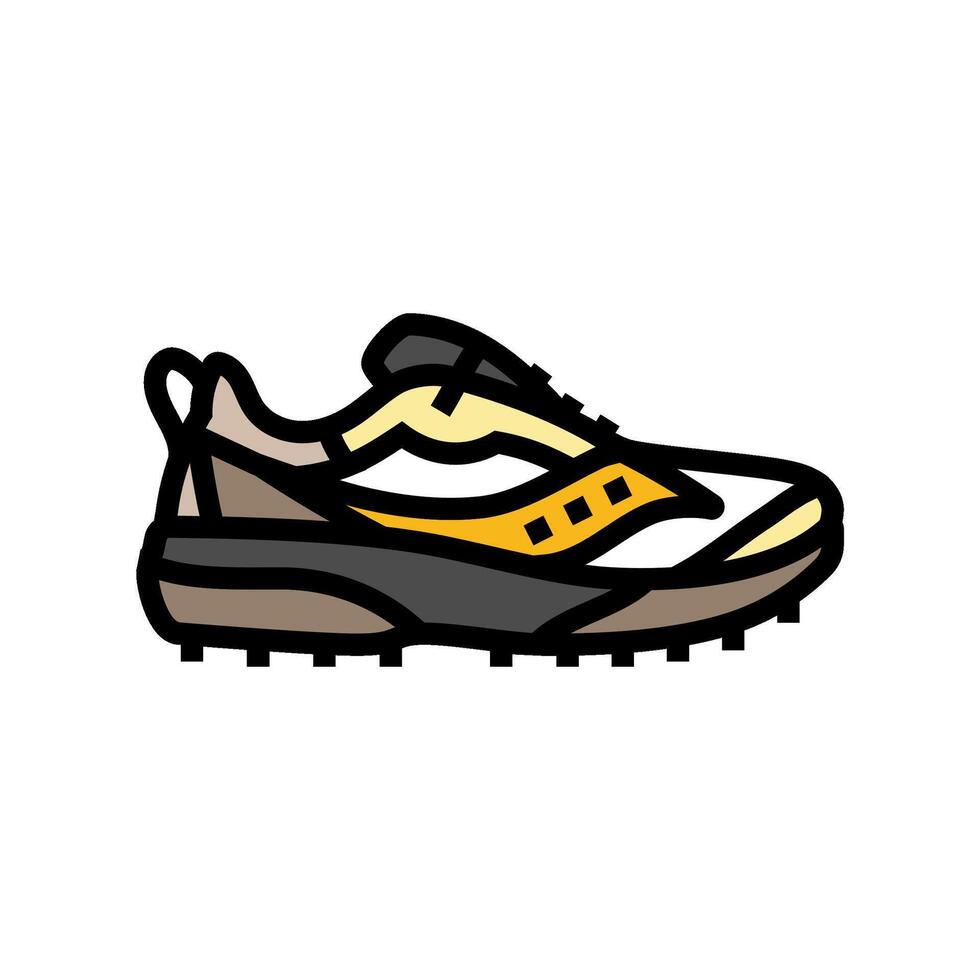 trail running shoes footwear tourism color icon illustration vector